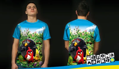 Футболки с полной запечаткой: злые птицы 1